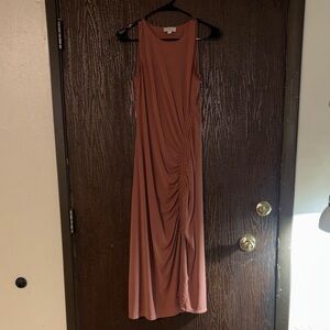 LOFT Sleeveless Maxi Dress in Rust